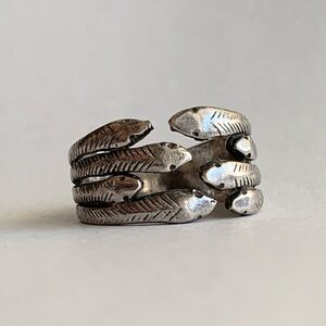 New vintage 8 SNAKES silver 925 cocktail ring